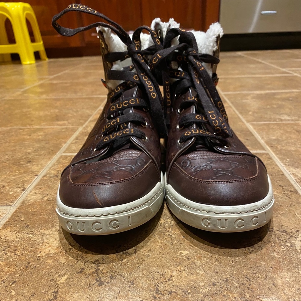 Gucci Leather Men Boots